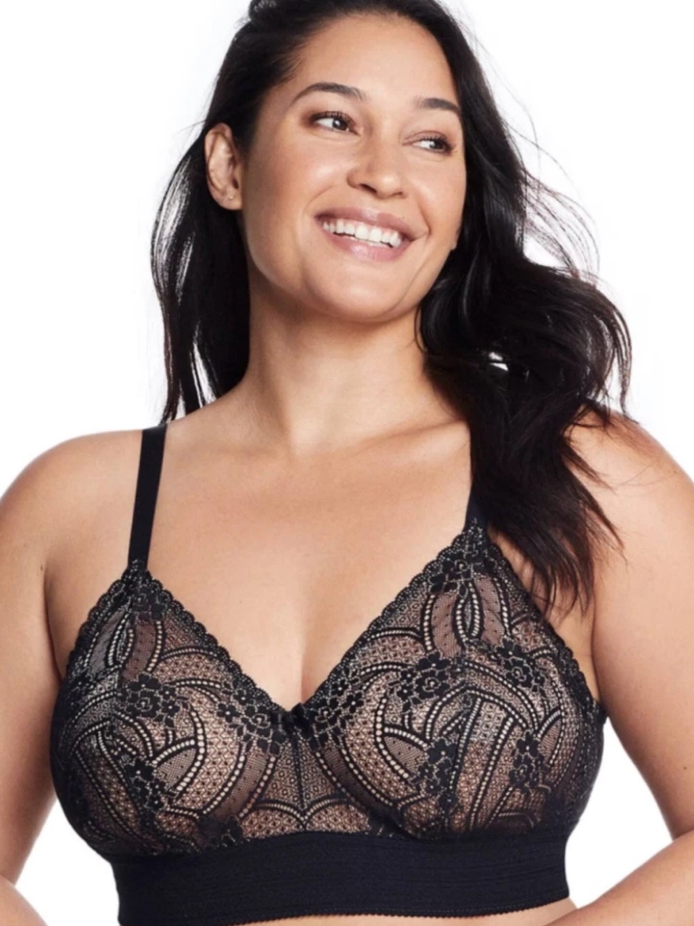 Glamorise Bramour Gramercy Luxe Lace Bralette Size 36F